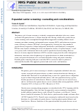 Cover page: Expanded carrier screening: counseling and considerations