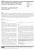 Cover page: Infective Endocarditis 2 Decades After Pulmonary Autograft Ross Procedure