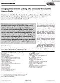 Cover page: Imaging Field‐Driven Melting of a Molecular Solid at the Atomic Scale