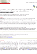 Cover page: Associations between Child and Parent Knowledge of Added Sugar Recommendations and Added Sugar Intake in Multiethnic Elementary-Aged Children.