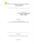 Cover page: Removal of Herbicide Residua and Nitrates from Agricultural Waters by Aquatic Plants