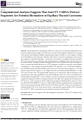 Cover page: Computational Analysis Suggests That AsnGTT 3-tRNA-Derived Fragments Are Potential Biomarkers in Papillary Thyroid Carcinoma.