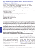 Cover page: New Insights into the Genetic Basis of Monge's Disease and Adaptation to High-Altitude.