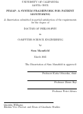 Cover page: PIMAP: A System Framework For Patient Monitoring