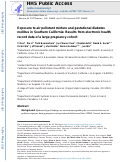 Cover page: Exposure to air pollutant mixture and gestational diabetes mellitus in Southern California: Results from electronic health record data of a large pregnancy cohort