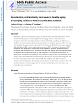 Cover page: Recollection, not familiarity, decreases in healthy ageing: Converging evidence from four estimation methods