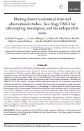 Cover page: Blurring cluster randomized trials and observational studies: Two-Stage TMLE for subsampling, missingness, and few independent units