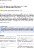 Cover page: CD44 Signaling Mediates High Molecular Weight Hyaluronan-Induced Antihyperalgesia