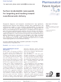 Cover page: Surface modulatable nanocapsids for targeting and tracking toward nanotheranostic delivery
