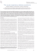 Cover page: The acute respiratory distress syndrome