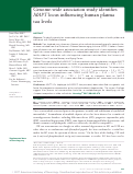 Cover page: Genome-wide association study identifies MAPT locus influencing human plasma tau levels