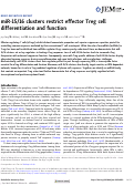Cover page: miR-15/16 clusters restrict effector Treg cell differentiation and function.