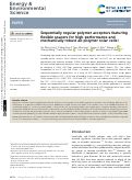Cover page: Sequentially regular polymer acceptors featuring flexible spacers for high-performance and mechanically robust all-polymer solar cells