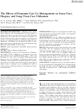 Cover page: The Effects of Dementia Care Co‐Management on Acute Care, Hospice, and Long‐Term Care Utilization