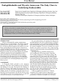 Cover page: Endophthalmitis and Mycotic Aneurysm: The Only Clues to Underlying Endocarditis