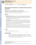 Cover page: What should we tell prostate cancer patients about (secondary) prevention?