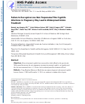 Cover page: Failure to recognize Low non-treponemal titer syphilis infections in pregnancy May lead to widespread under-treatment