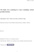 Cover page: 3-D elastic wave scattering by a layer containing vertical periodic fractures