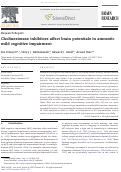 Cover page: Cholinesterase inhibitors affect brain potentials in amnestic mild cognitive impairment