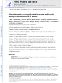 Cover page: Chocolate‐candy consumption and 3‐year weight gain among postmenopausal U.S. women