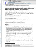 Cover page: Inter-Rater Agreement between Trachoma Graders: Comparison of Grades Given in Field Conditions versus Grades from Photographic Review.