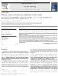 Cover page: Physical activity and depressive symptoms in older adults.