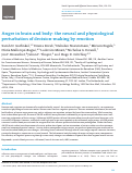 Cover page: Anger in brain and body: the neural and physiological perturbation of decision-making by emotion.