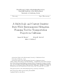 Cover page: A Multi-Scale and Context Sensitive State-Wide Environmental Mitigation Planning Tool for Transportation Projects in California