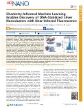 Cover page: Chemistry-Informed Machine Learning Enables Discovery of DNA-Stabilized Silver Nanoclusters with Near-Infrared Fluorescence