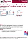 Cover page: New biochemical pathways for forming short-chain fatty acids during fermentation in rumen bacteria.