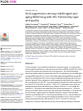 Cover page: Viral suppression among middle-aged and aging MSM living with HIV: Partnership type and quality