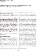 Cover page: Adapting Social Neuroscience Measures for Schizophrenia Clinical Trials, Part 1: Ferrying Paradigms Across Perilous Waters