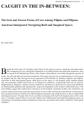 Cover page: Caught in the In-between: The Seen and Unseen Forms of Care Among Filipino/Filipino-American Immigrants Navigating Built and Imagined Spaces