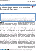 Cover page: xCell: digitally portraying the tissue cellular heterogeneity landscape