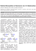 Cover page: Radical Benzylation of Quinones via C–H Abstraction