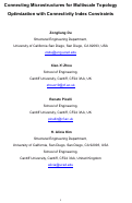 Cover page: Connecting Microstructures for Multiscale Topology Optimization with Connectivity Index Constraints