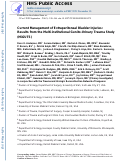 Cover page: Current Management of Extraperitoneal Bladder Injuries: Results from the Multi-Institutional Genito-Urinary Trauma Study (MiGUTS).