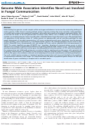 Cover page: Genome Wide Association Identifies Novel Loci Involved in Fungal Communication