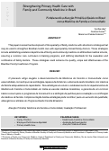 Cover page: Strengthening Primary Health Care with Family and Community Medicine in Brazil