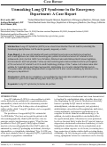 Cover page: Unmasking Long QT Syndrome in the Emergency Department: A Case Report