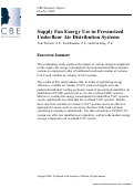 Cover page: Supply fan energy use in pressurized underfloor air distribution systems