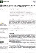 Cover page: Effect of Standardized Grape Powder Consumption on the Gut Microbiome of Healthy Subjects: A Pilot Study