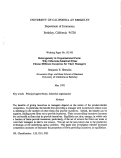 Cover page: Heterogeneity in Organizational Form:  Why Otherwise Identical Firms Choose Different Incentives for Their Managers