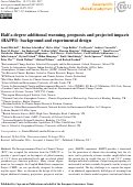 Cover page: Half a degree additional warming, prognosis and projected impacts (HAPPI): background and experimental design