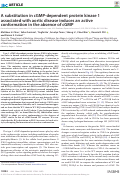 Cover page: A substitution in cGMP-dependent protein kinase 1 associated with aortic disease induces an active conformation in the absence of cGMP