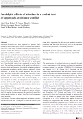 Cover page: Anxiolytic effects of nicotine in a rodent test of approach–avoidance conflict