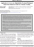 Cover page: Application of a Low-cost, High-fidelity Proximal Phalangeal Dislocation Reduction Model for Clinician Training