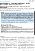 Cover page: Characterization of De Novo Synthesized GPCRs Supported in Nanolipoprotein Discs