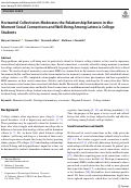 Cover page: Horizontal Collectivism Moderates the Relationship Between in-the-Moment Social Connections and Well-Being Among Latino/a College Students.