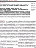 Cover page: Noninvasive characterization of Alzheimer’s disease by circulating, cell-free messenger RNA next-generation sequencing